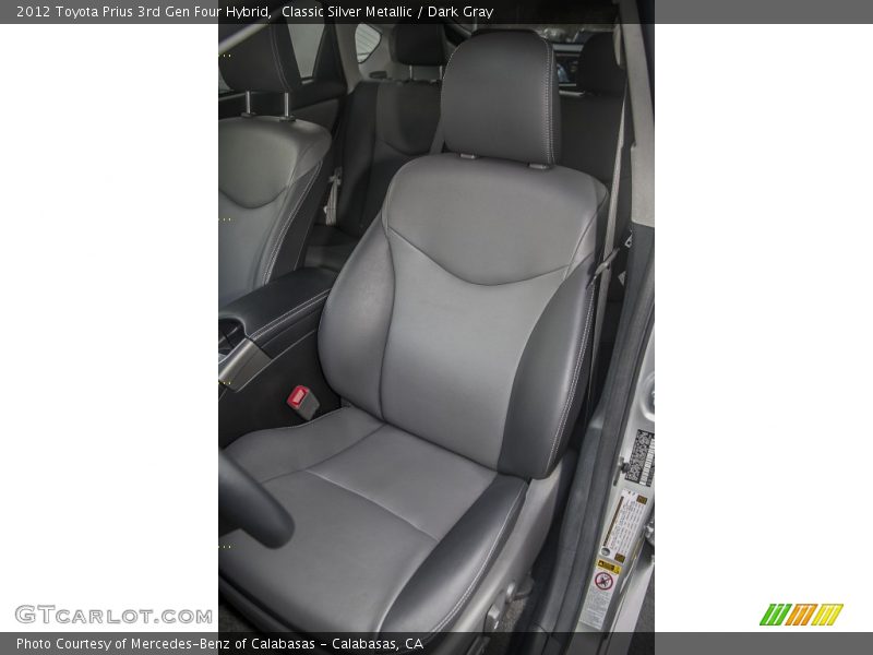 Front Seat of 2012 Prius 3rd Gen Four Hybrid