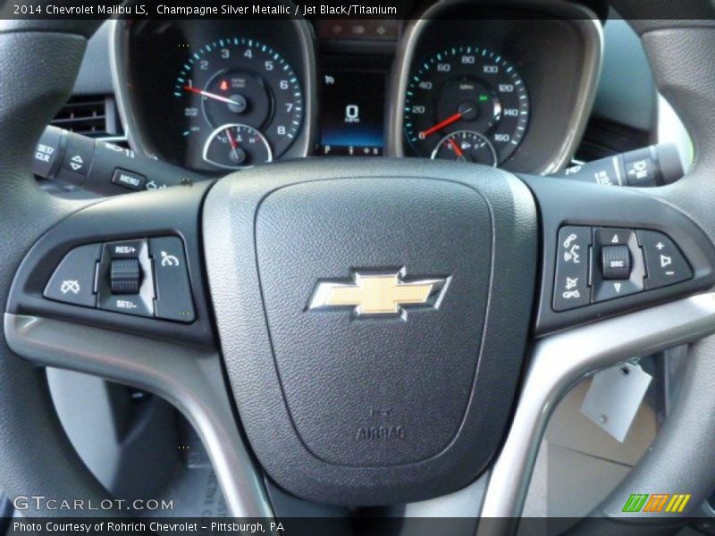 Champagne Silver Metallic / Jet Black/Titanium 2014 Chevrolet Malibu LS