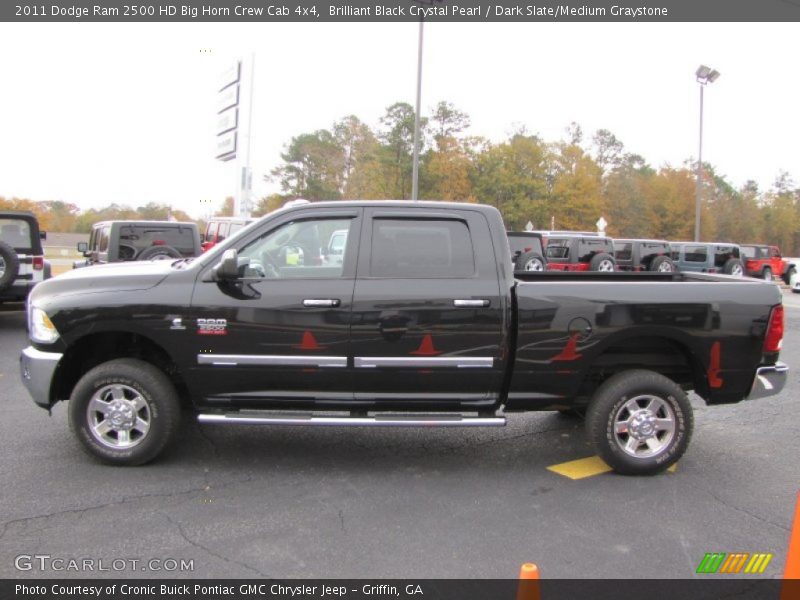 Brilliant Black Crystal Pearl / Dark Slate/Medium Graystone 2011 Dodge Ram 2500 HD Big Horn Crew Cab 4x4