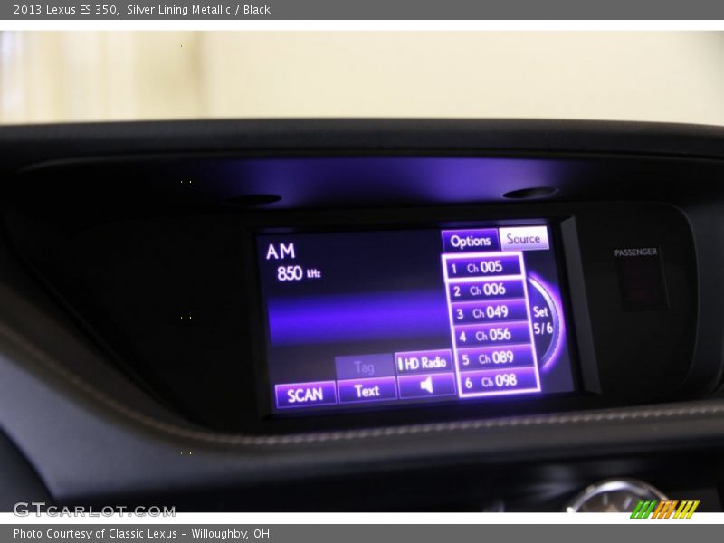 Silver Lining Metallic / Black 2013 Lexus ES 350