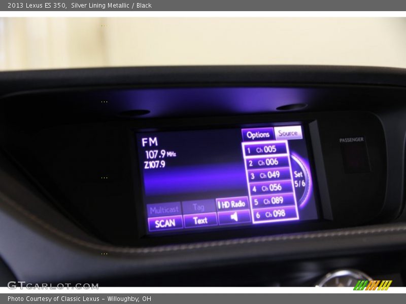 Silver Lining Metallic / Black 2013 Lexus ES 350