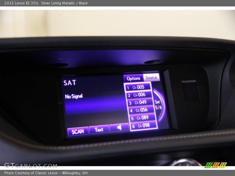 Silver Lining Metallic / Black 2013 Lexus ES 350