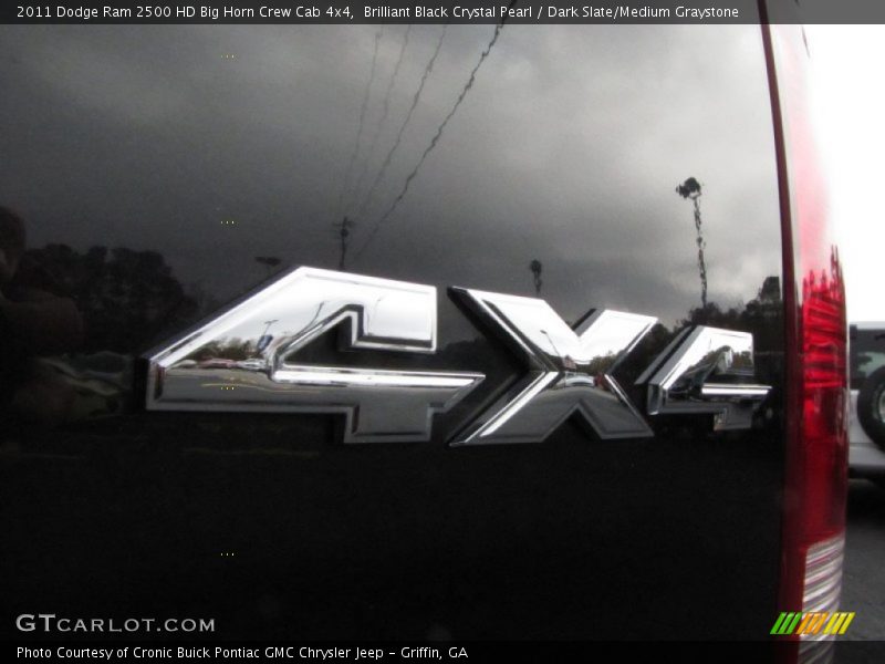 Brilliant Black Crystal Pearl / Dark Slate/Medium Graystone 2011 Dodge Ram 2500 HD Big Horn Crew Cab 4x4