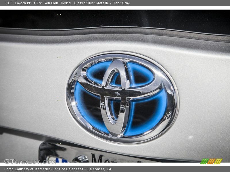 Classic Silver Metallic / Dark Gray 2012 Toyota Prius 3rd Gen Four Hybrid