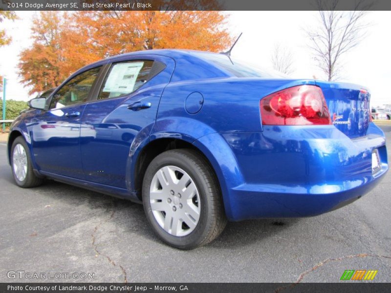 Blue Streak Pearl / Black 2014 Dodge Avenger SE