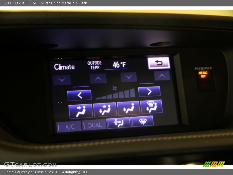 Silver Lining Metallic / Black 2013 Lexus ES 350