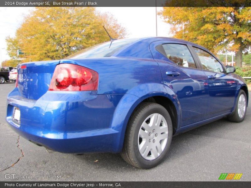 Blue Streak Pearl / Black 2014 Dodge Avenger SE