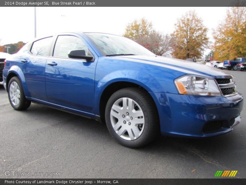 Blue Streak Pearl / Black 2014 Dodge Avenger SE
