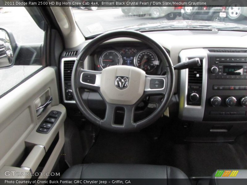 Brilliant Black Crystal Pearl / Dark Slate/Medium Graystone 2011 Dodge Ram 2500 HD Big Horn Crew Cab 4x4