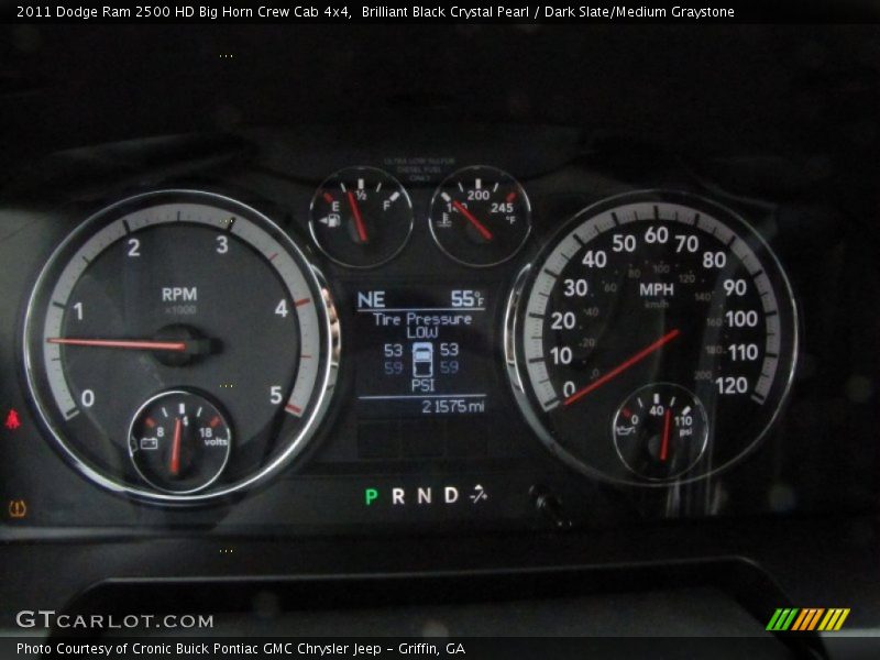Brilliant Black Crystal Pearl / Dark Slate/Medium Graystone 2011 Dodge Ram 2500 HD Big Horn Crew Cab 4x4