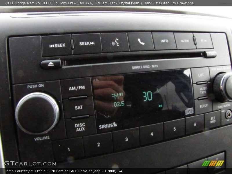 Brilliant Black Crystal Pearl / Dark Slate/Medium Graystone 2011 Dodge Ram 2500 HD Big Horn Crew Cab 4x4