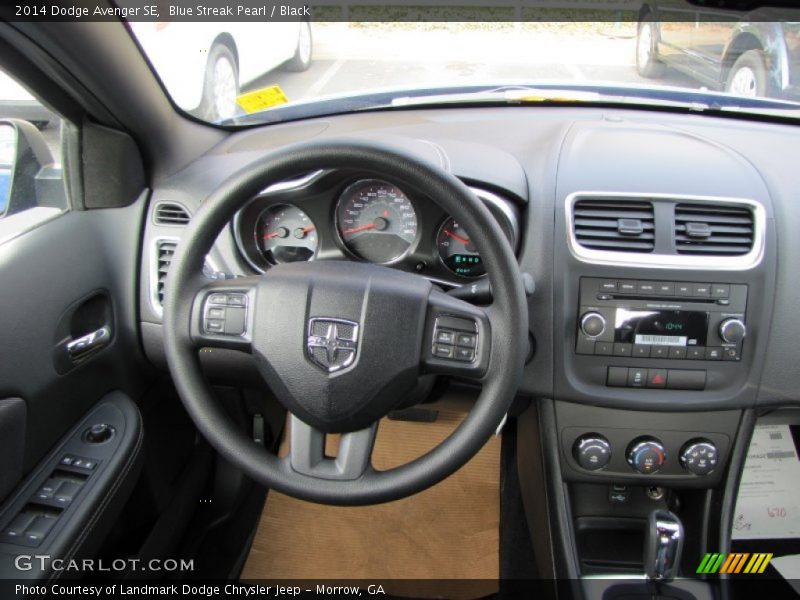 Blue Streak Pearl / Black 2014 Dodge Avenger SE