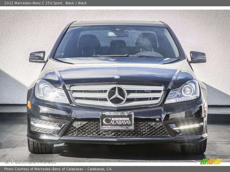 Black / Black 2012 Mercedes-Benz C 250 Sport