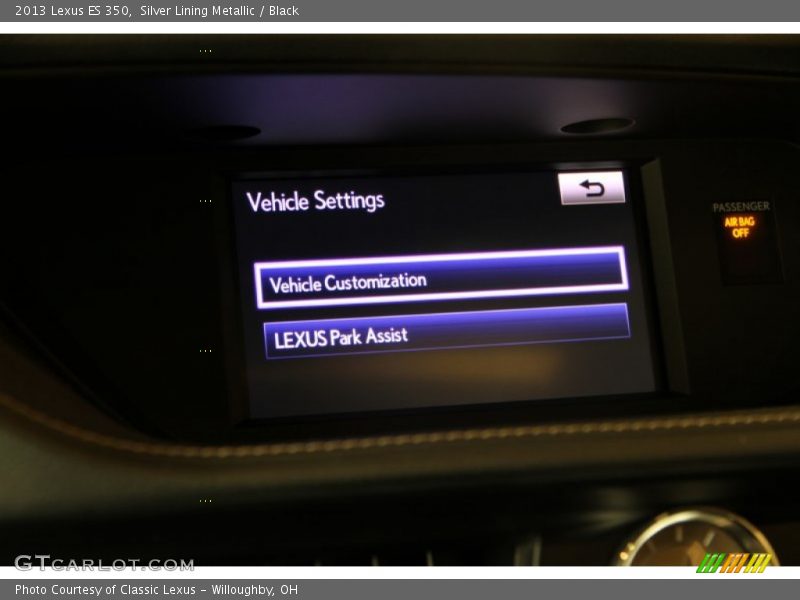 Silver Lining Metallic / Black 2013 Lexus ES 350