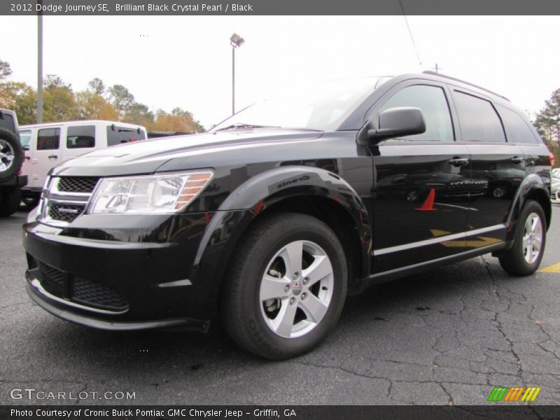Brilliant Black Crystal Pearl / Black 2012 Dodge Journey SE