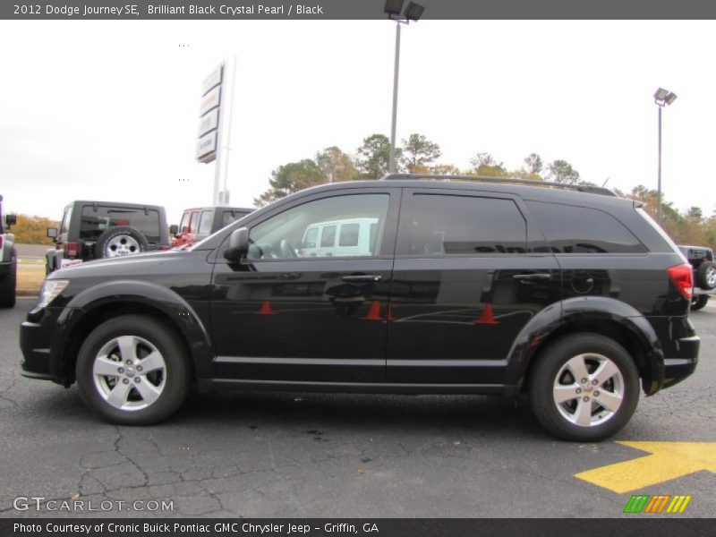 Brilliant Black Crystal Pearl / Black 2012 Dodge Journey SE