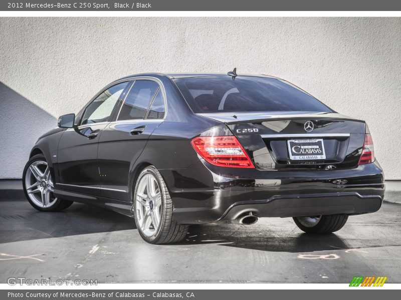 Black / Black 2012 Mercedes-Benz C 250 Sport