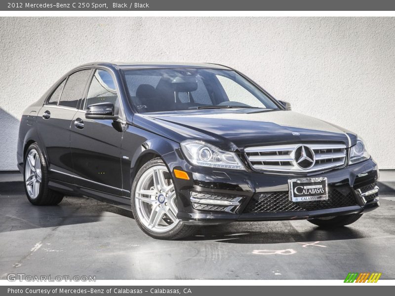 Black / Black 2012 Mercedes-Benz C 250 Sport