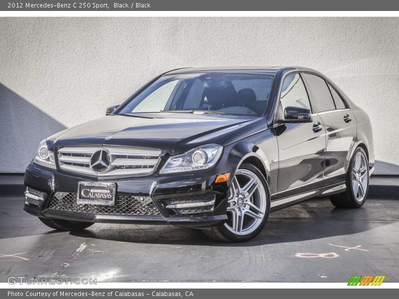 Black / Black 2012 Mercedes-Benz C 250 Sport