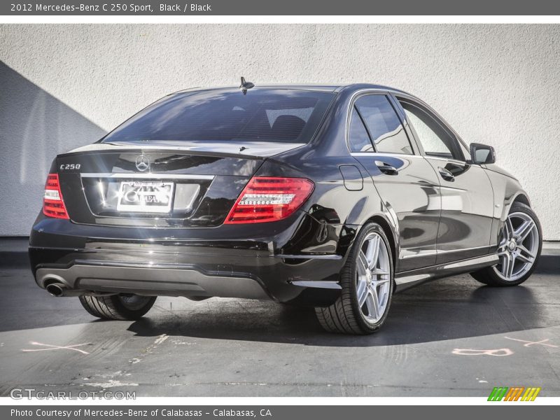 Black / Black 2012 Mercedes-Benz C 250 Sport