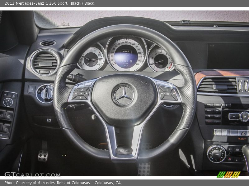 Black / Black 2012 Mercedes-Benz C 250 Sport