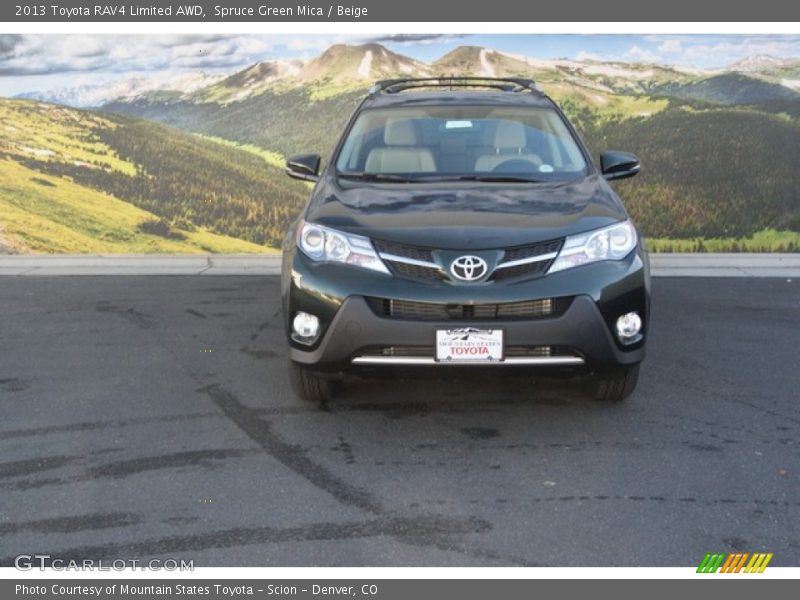 Spruce Green Mica / Beige 2013 Toyota RAV4 Limited AWD
