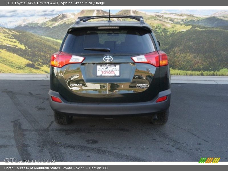 Spruce Green Mica / Beige 2013 Toyota RAV4 Limited AWD