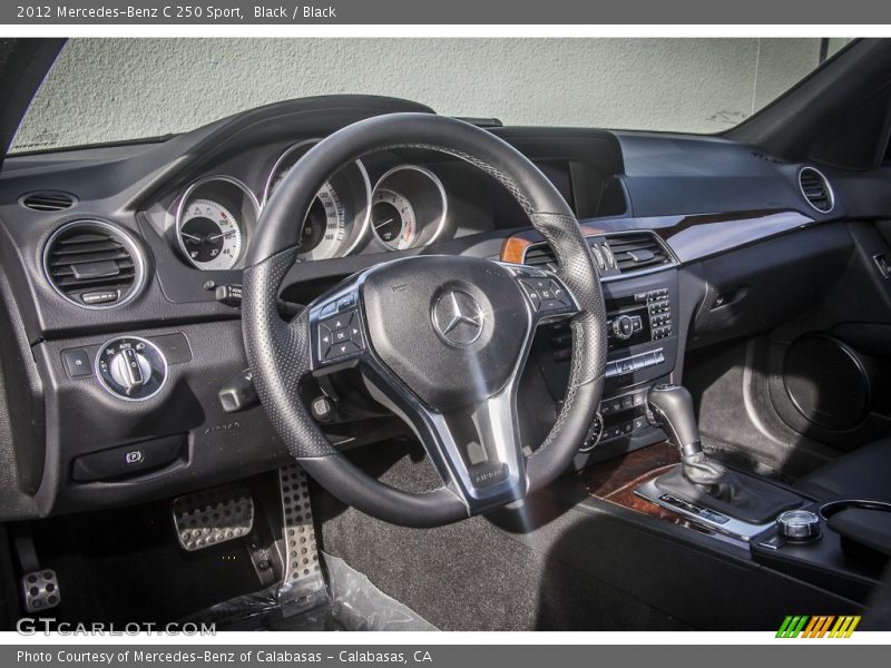 Black / Black 2012 Mercedes-Benz C 250 Sport