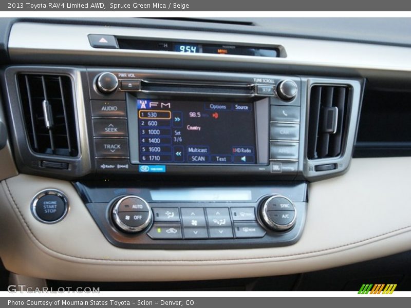 Spruce Green Mica / Beige 2013 Toyota RAV4 Limited AWD