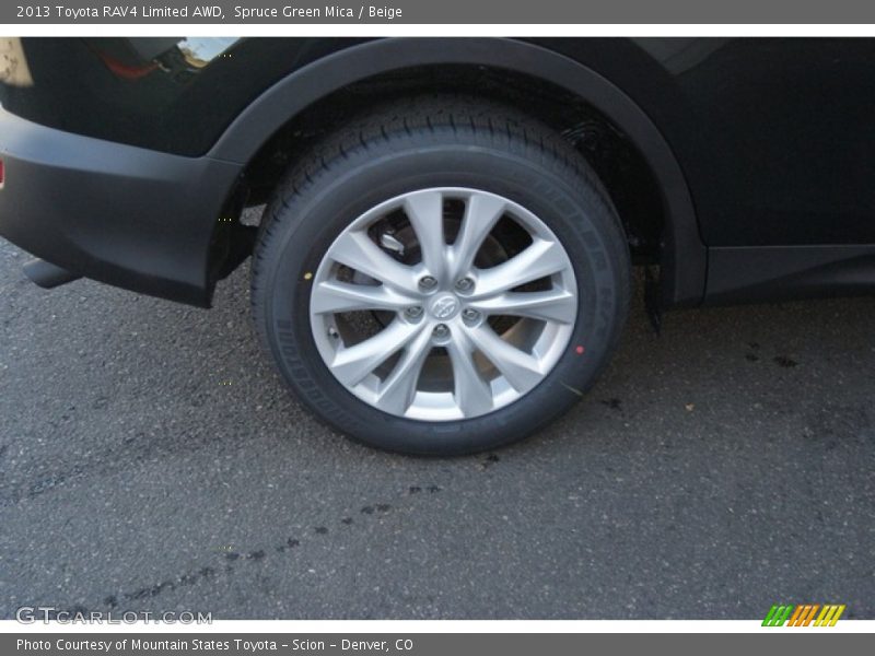 Spruce Green Mica / Beige 2013 Toyota RAV4 Limited AWD