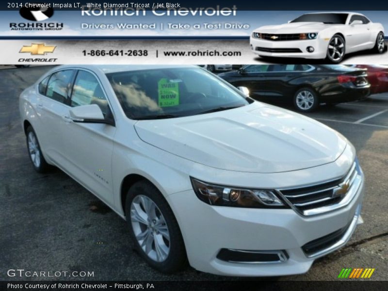 White Diamond Tricoat / Jet Black 2014 Chevrolet Impala LT