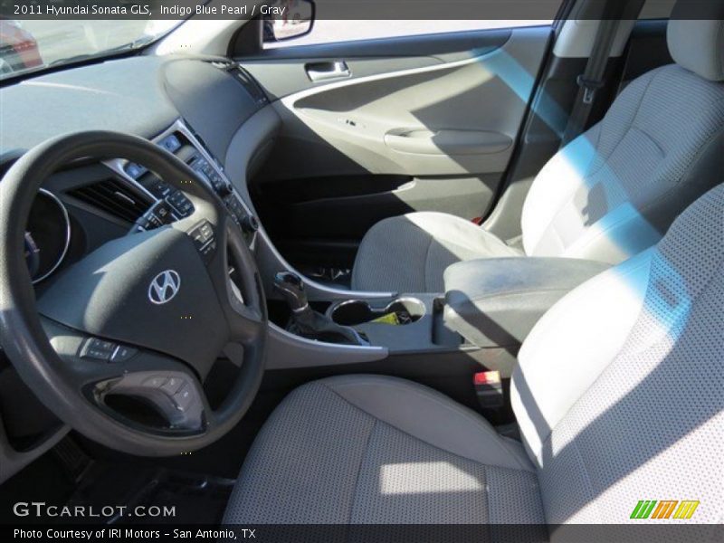 Indigo Blue Pearl / Gray 2011 Hyundai Sonata GLS
