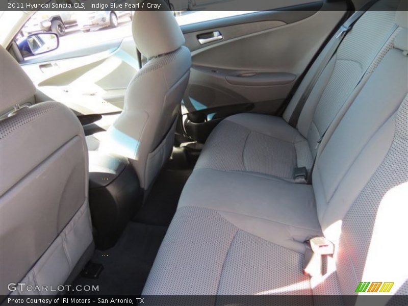 Indigo Blue Pearl / Gray 2011 Hyundai Sonata GLS