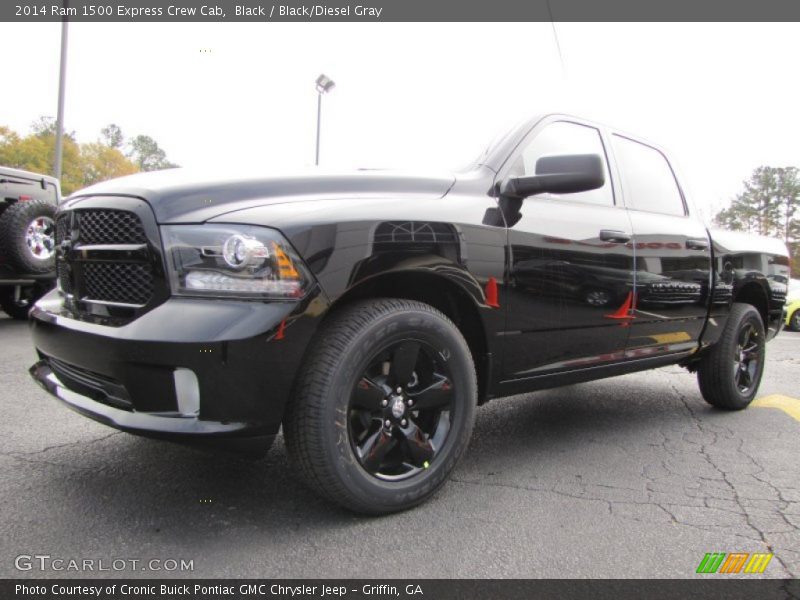 Black / Black/Diesel Gray 2014 Ram 1500 Express Crew Cab