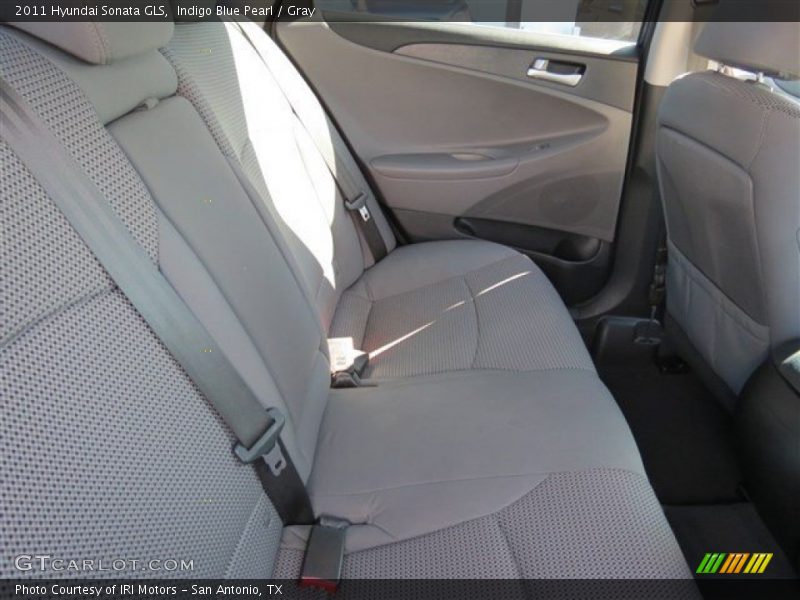 Indigo Blue Pearl / Gray 2011 Hyundai Sonata GLS