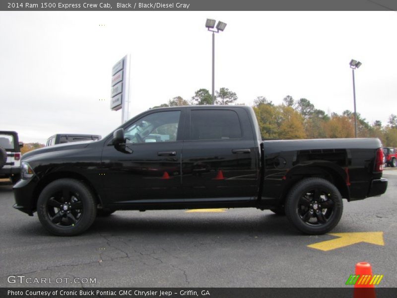 Black / Black/Diesel Gray 2014 Ram 1500 Express Crew Cab