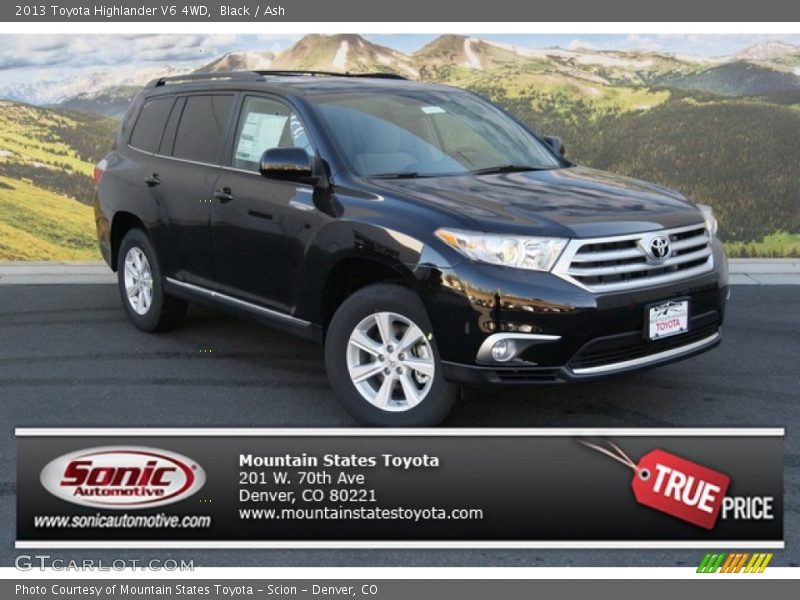 Black / Ash 2013 Toyota Highlander V6 4WD
