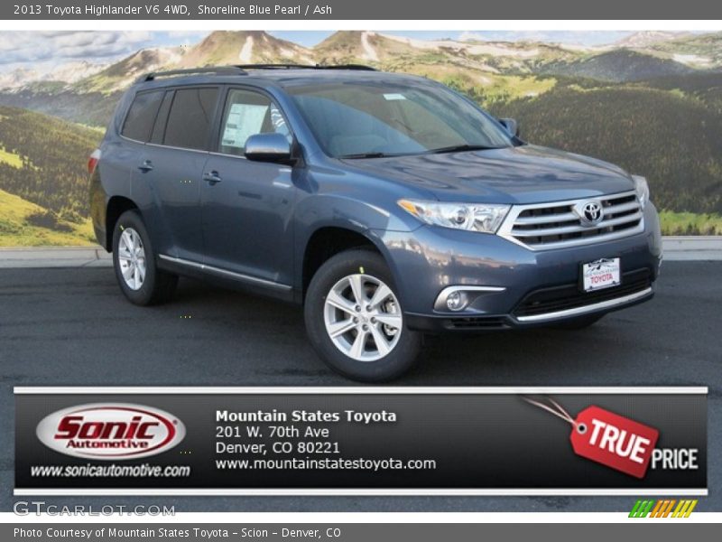 Shoreline Blue Pearl / Ash 2013 Toyota Highlander V6 4WD