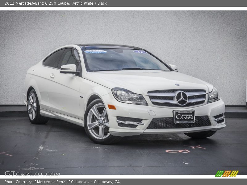 Arctic White / Black 2012 Mercedes-Benz C 250 Coupe
