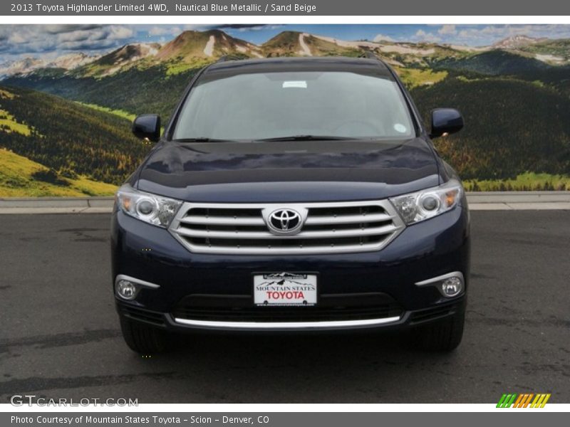 Nautical Blue Metallic / Sand Beige 2013 Toyota Highlander Limited 4WD