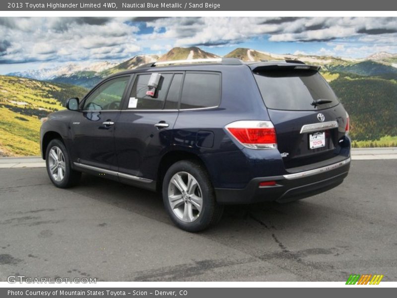 Nautical Blue Metallic / Sand Beige 2013 Toyota Highlander Limited 4WD