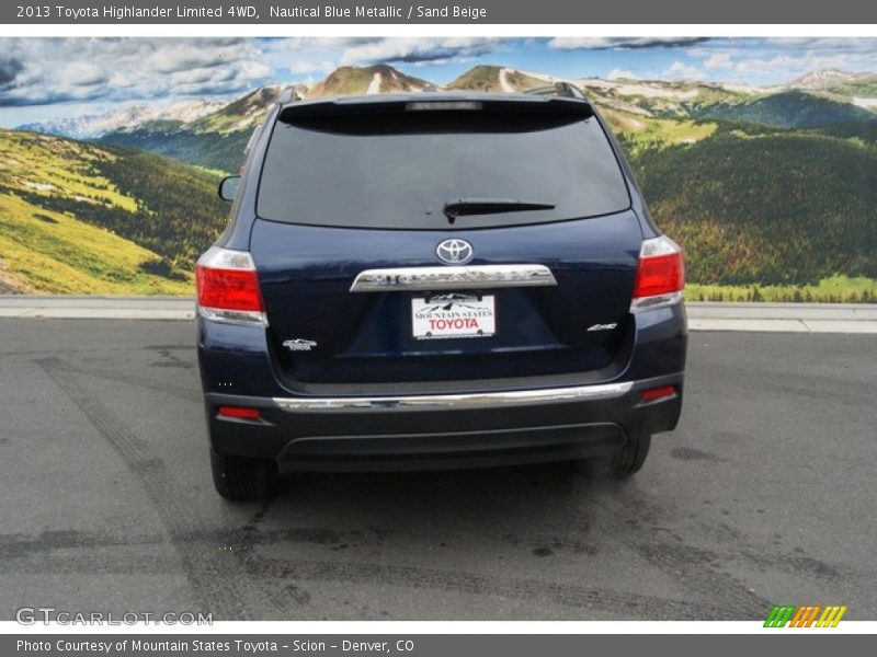 Nautical Blue Metallic / Sand Beige 2013 Toyota Highlander Limited 4WD