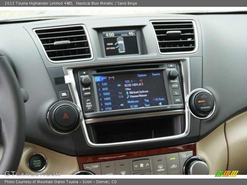 Nautical Blue Metallic / Sand Beige 2013 Toyota Highlander Limited 4WD