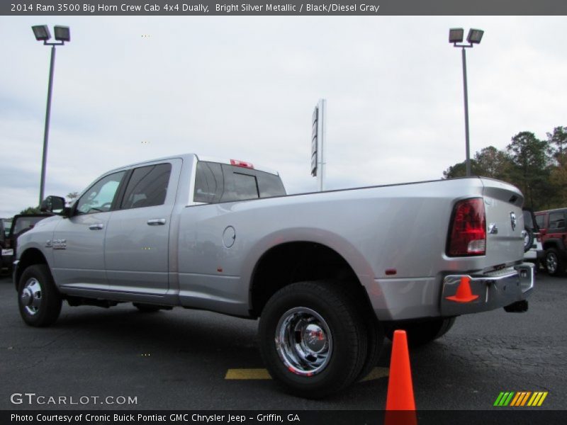 Bright Silver Metallic / Black/Diesel Gray 2014 Ram 3500 Big Horn Crew Cab 4x4 Dually