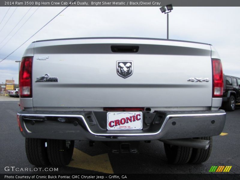 Bright Silver Metallic / Black/Diesel Gray 2014 Ram 3500 Big Horn Crew Cab 4x4 Dually