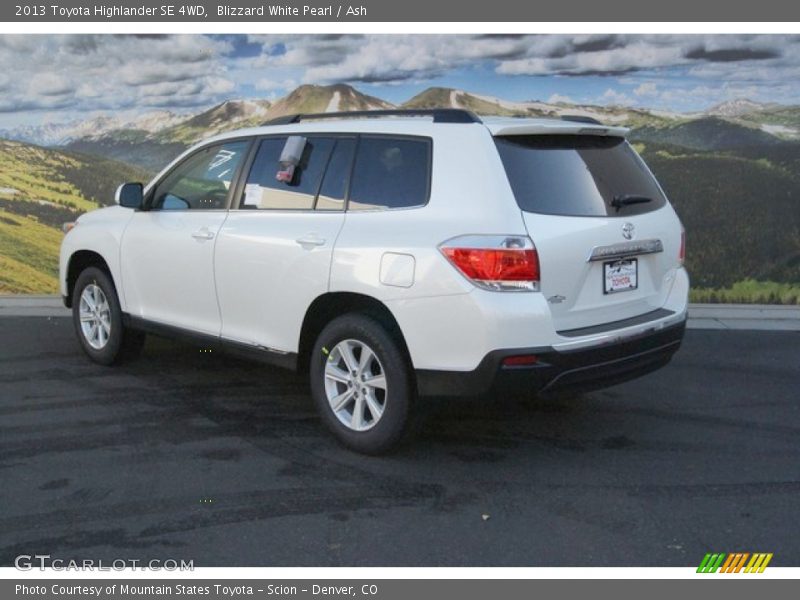 Blizzard White Pearl / Ash 2013 Toyota Highlander SE 4WD