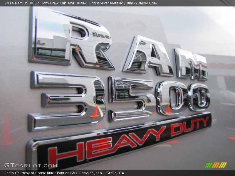 Bright Silver Metallic / Black/Diesel Gray 2014 Ram 3500 Big Horn Crew Cab 4x4 Dually