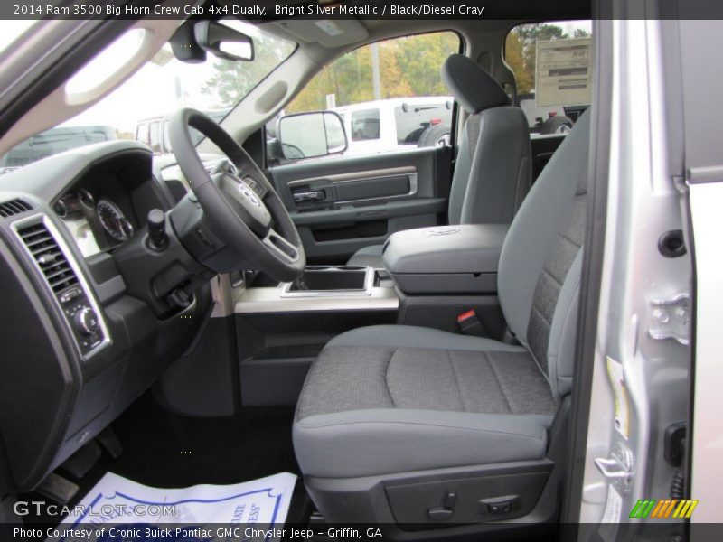 Bright Silver Metallic / Black/Diesel Gray 2014 Ram 3500 Big Horn Crew Cab 4x4 Dually