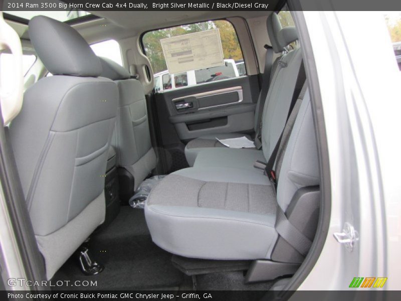 Bright Silver Metallic / Black/Diesel Gray 2014 Ram 3500 Big Horn Crew Cab 4x4 Dually