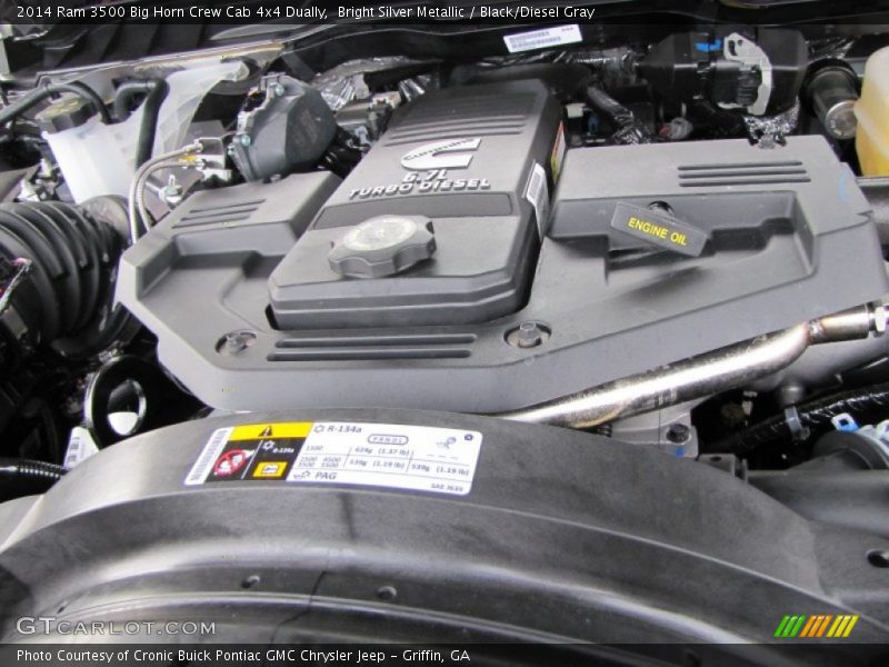 Bright Silver Metallic / Black/Diesel Gray 2014 Ram 3500 Big Horn Crew Cab 4x4 Dually